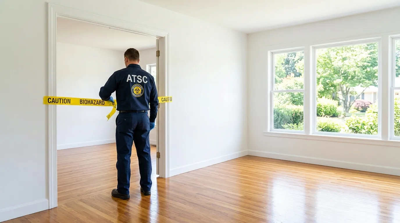 Certified biohazard cleanup crew performing Decomposition Cleanup in Hagerstown